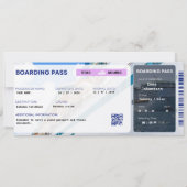 Editable Cruise Ticket Surprise Boarding Pass Einladung (Rückseite)