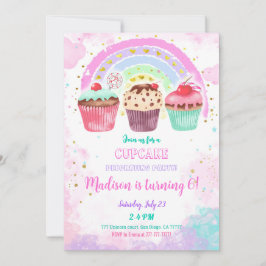 Editable Cupcake zum Geburtstag Einladung