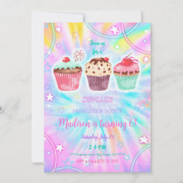 Editable Cupcake zum Geburtstag Einladung