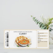 Editable Curry Gift Voucher Vorlage (Stehend Vorderseite)