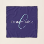 Editable Cursive Script Monogram Purplish Blue Schal<br><div class="desc">Editable Monogramm Design,  anpassen und ändern,  wie Sie wollen!</div>