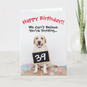 Editable Custom Age Dog Lover Birthday Karte (Vorderseite)
