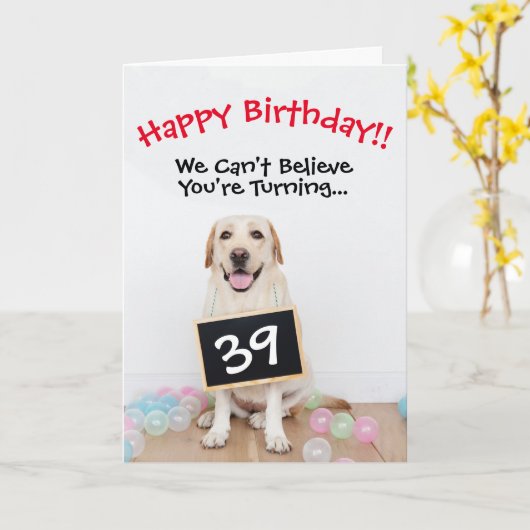 Editable Custom Age Dog Lover Birthday Karte (Gelbe Blume)