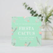 Editable Custom Fiesta Cactus succulent Einladung (Stehend Vorderseite)