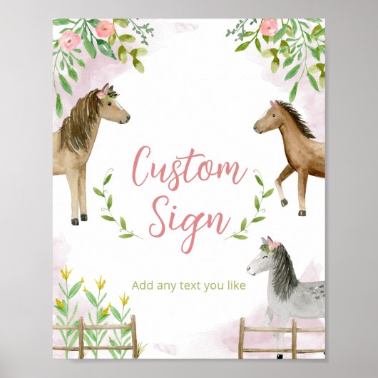 Editable Custom Sign for Horday Party Poster (Vorne)