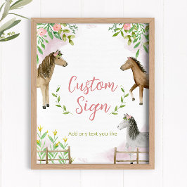 Editable Custom Sign for Horday Party Poster