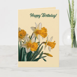 Editable Daffodils Gruß Karte
