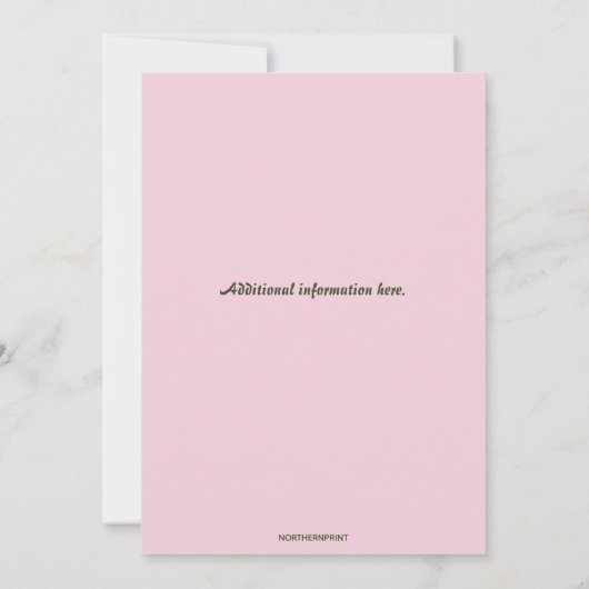 Editable Daisy Einladung (Rückseite)