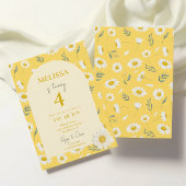 Editable Daisy Summer Birthday Einladung