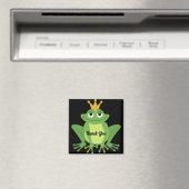 Editable Danke - Frosch mit einer Krone Magnet (In Situ (Geschirrspüler))