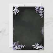 Editable Dark Botanical Wedding Invitation Einladung (Rückseite)