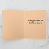 Editable Deer in the Woods Happy Holidays Karte (Innenseite)