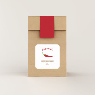 Editable Dehydrated Chili Peppers Label Sticker
