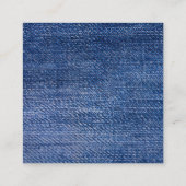 EDITABLE DENIM BLUE LOGO GESCHÄFT DANK KARTE (Rückseite)