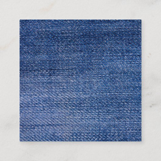 EDITABLE DENIM BLUE LOGO GESCHÄFT DANK KARTE (Rückseite)