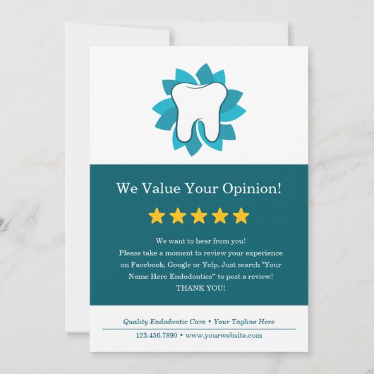 Editable Dental Next Termin Einladung (Rückseite)