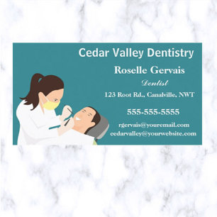 Editable Dentist Visitenkarte