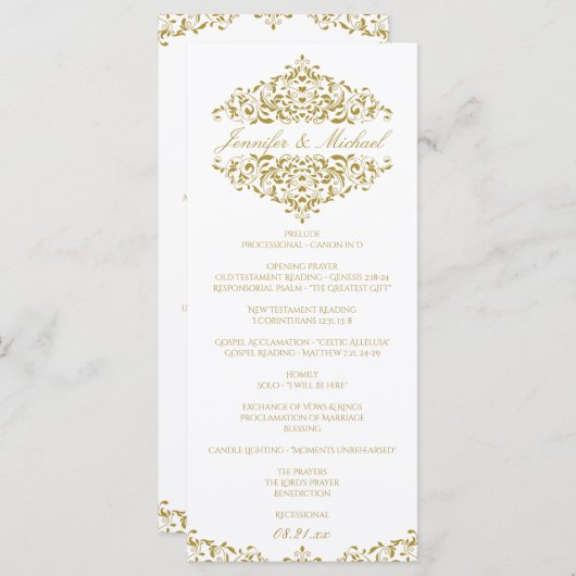 EDITABLE DESIGN FARBE Charlene Elegante Programm (Vorne/Hinten)