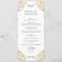 *EDITABLE DESIGN FARBE Nadine Wedding Program-Tee