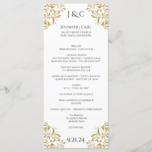 *EDITABLE DESIGN FARBE Nadine Wedding Program-Tee Programm