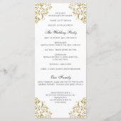 *EDITABLE DESIGN FARBE Nadine Wedding Program-Tee Programm (Rückseite)