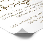 Editable Diaper Gedanken signieren, Späte Night Di Poster (Ecke)