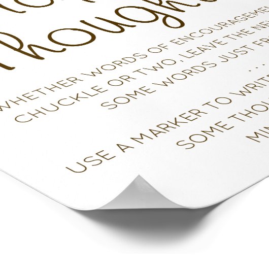 Editable Diaper Gedanken signieren, Späte Night Di Poster (Ecke)