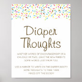 Editable Diaper Gedanken signieren, Späte Night Di Poster (Vorne)