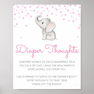 Editable Diaper Gedanken signieren, Späte Night Di Poster