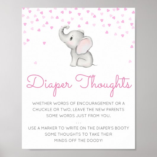 Editable Diaper Gedanken signieren, Späte Night Di Poster (Vorne)