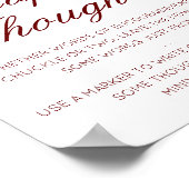 Editable Diaper Gedanken signieren, Späte Night Di Poster (Ecke)