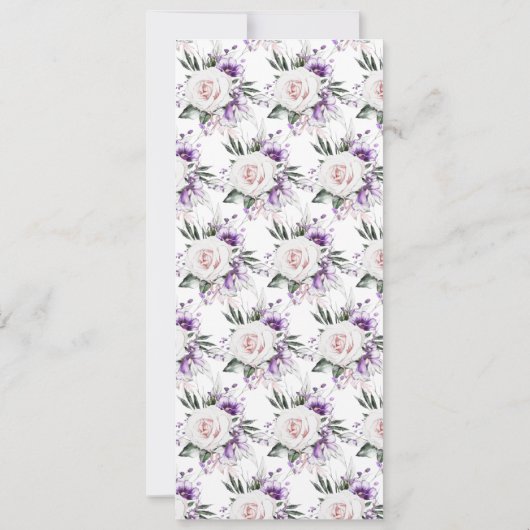 Editable Digital Floral Funerite Evite Einladung (Rückseite)