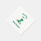 Editable Dinosaur Baby Boy Dusche Schnürung bald Serviette (Ecke)