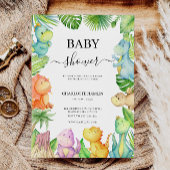 Editable Dinosaur Baby Dusche Einladung