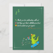 Editable Dinosaur Birthday Invitation Einladung (Rückseite)