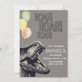 Editable Dinosaur-Party Einladung, T-Rex Dino Einladung (Vorderseite)