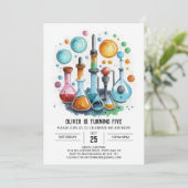 Editable Discovery Labrador Scientist zum Geburtst Einladung (Stehend Vorderseite)