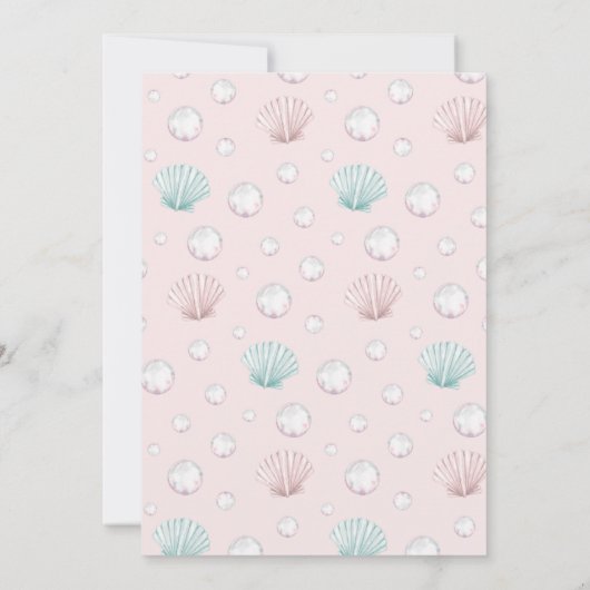 Editable Dive Into Five Mermaid Invitation Einladung (Rückseite)