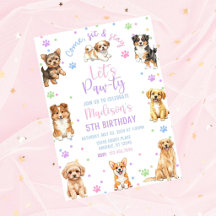 Editable dog birthday invite-doggy birthday invita