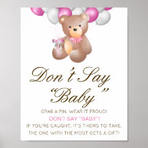 Editable Don't Say Baby Sign, schnappen Sie sich e