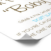Editable Don't Say Baby Sign, schnappen Sie sich e Poster (Ecke)