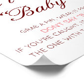 Editable Don't Say Baby Sign, schnappen Sie sich e Poster (Ecke)
