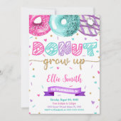 Editable Donut Birthday Einladung (Vorderseite)