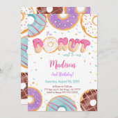 Editable Donut Birthday Party Einladung (Vorne/Hinten)