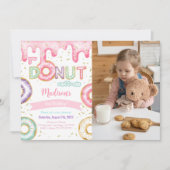 Editable Donut Birthday Party Foto Einladung (Vorderseite)