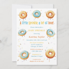 Editable Donuts Boy Baby Sprinkle Einladung