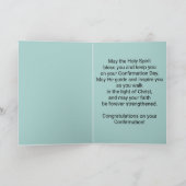Editable Dove Religious Confirmation Day Karte (Innenseite)