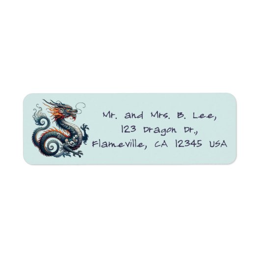 Editable Dragon Return Address (Vorne)