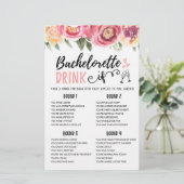 Editable DRINK IF Bachelorette, Hen Party Game (Stehend Vorderseite)