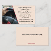 Editable Driving School Instructor Visitenkarte (Vorne/Hinten)